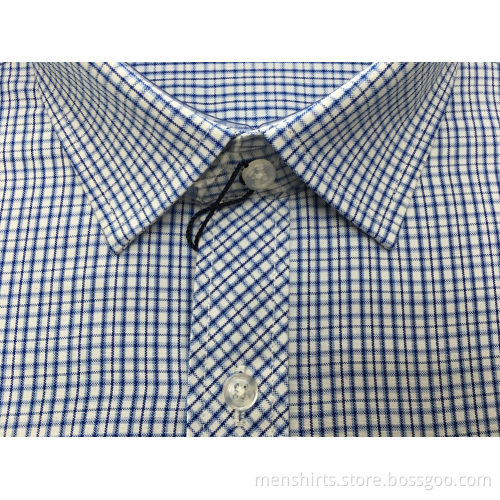 100% Cotton Yarn Dyed Plaid Business Shirt